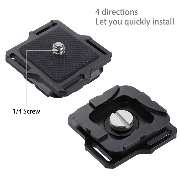 PULUZ Capture Camera Clip Aluminum Alloy Quick Release Clip with Plate(Red)