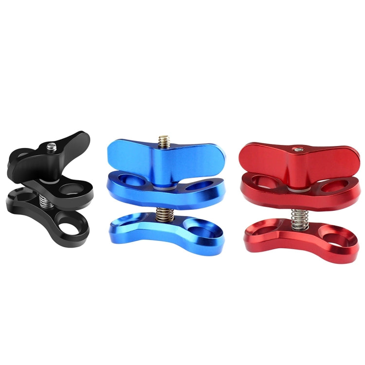 PULUZ Ball Clamp Close Hole Diving Camera Bracket CNC Aluminum Spring Flashlight Clamp for Diving Underwater Photography System(Black)