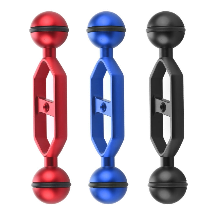 PULUZ 5.0 inch 12.6cm Aluminum Alloy Dual Balls Arm, Ball Diameter: 25mm(Black)
