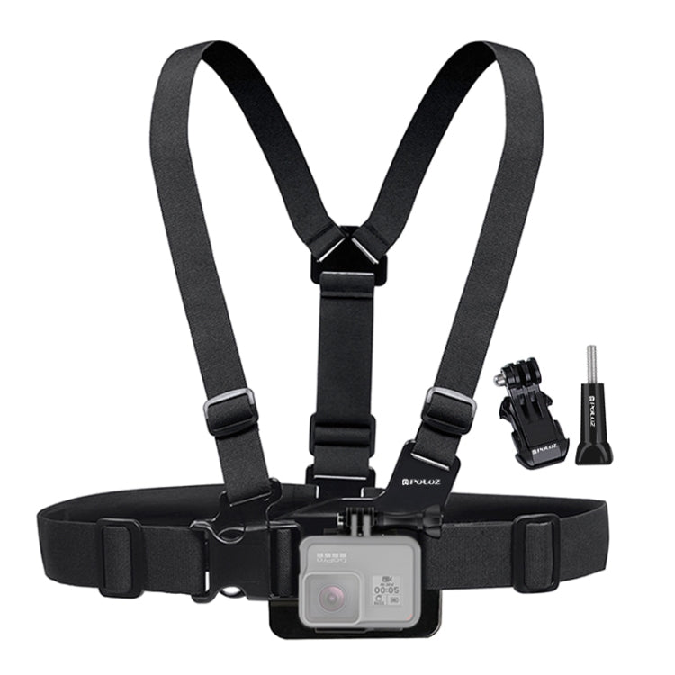 PULUZ Adjustable Chest Mount Belt with J Hook for GoPro HERO12/11/10/9 & Action Cameras