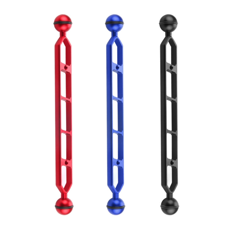 PULUZ 11.0 inch 27.9cm Aluminum Alloy Dual Balls Arm, Ball Diameter: 25mm, 11.0 inch (Blue), 11.0 inch (Red), 11.0 inch (Black)