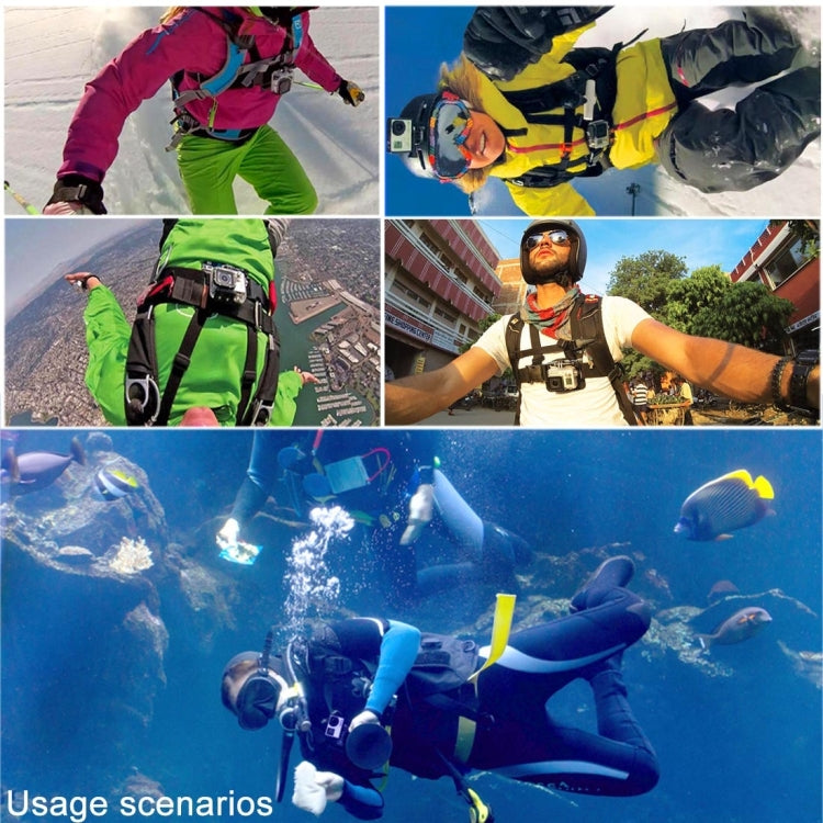 PULUZ Adjustable Chest Mount Belt with J Hook for GoPro HERO12/11/10/9 & Action Cameras