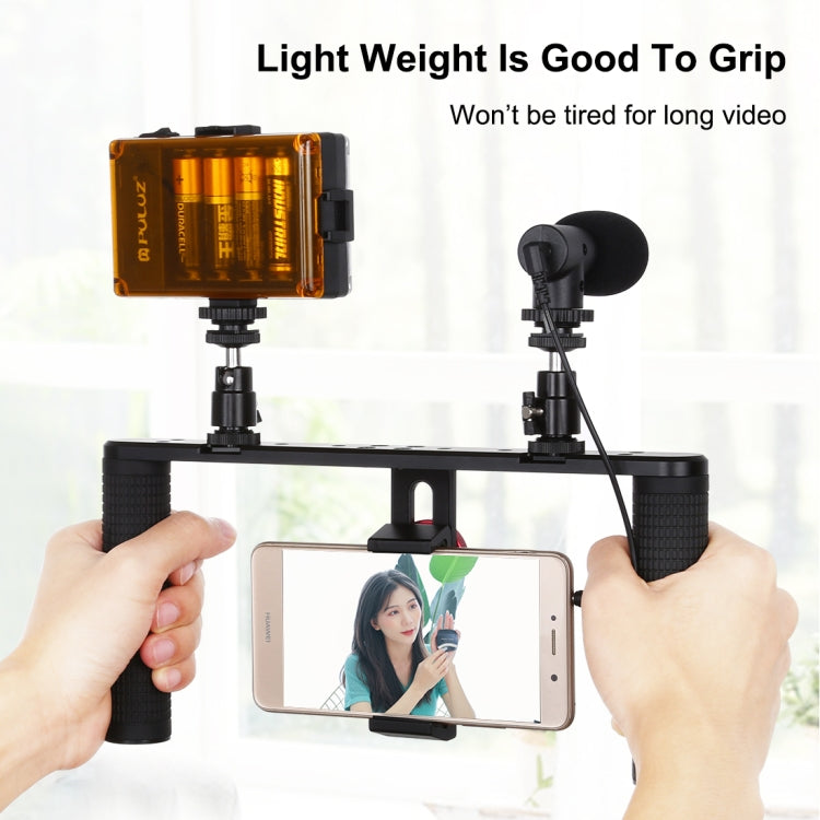 PULUZ Smartphone Vlogging Rig Aluminum Stabilizer for iPhone, Galaxy, Huawei, Xiaomi, HTC, LG, Google, and Other Smartphones