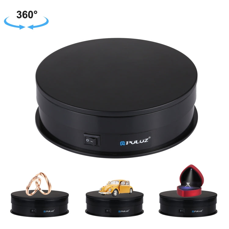 PULUZ 15cm USB Electric Rotating Turntable Display Stand Video Shooting Props Turntable for Photography, Load 1-5kg(Black)