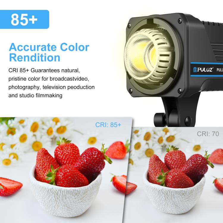 PULUZ 220V 120W Studio Video Light Dual Color Temperature Built-in Dissipate Heat System with Remote Control, 120W 2700K-6500K EU Plug, 120W 2700K-6500K UK Plug, 120W 2700K-6500K US Plug