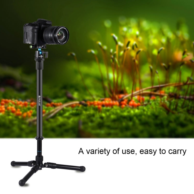 PULUZ Telescopic Extension Central Shaft Rod Monopod Holder, Rod Length: 33-60cm(Black)
