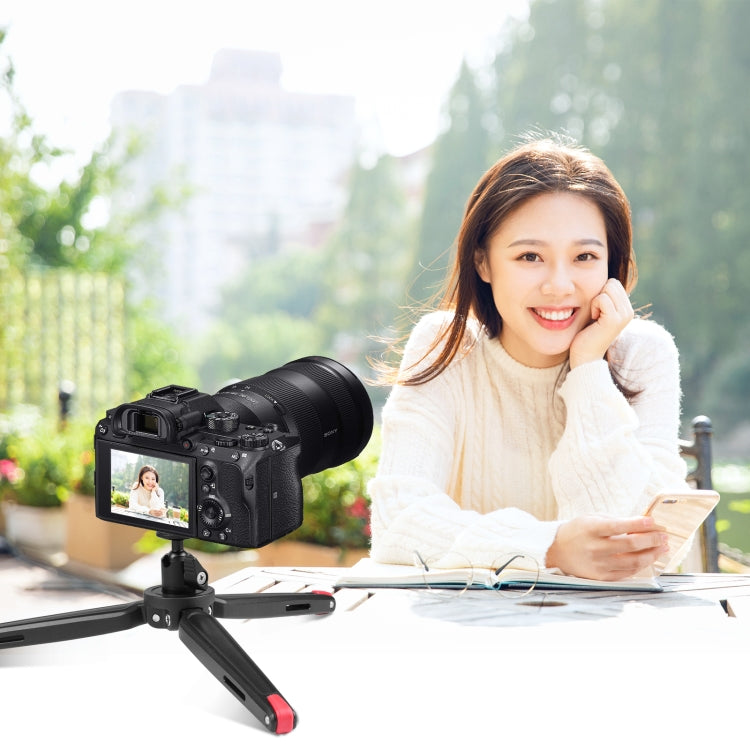 PULUZ 3/8 inch Inner Screw Metal Tripod Ball Head Adapter with Knob Lock(Black)
