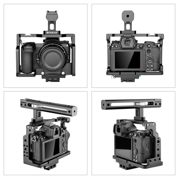 PULUZ Video Camera Cage Filmmaking Rig with Handle for Nikon Z6 / Z7(Black)