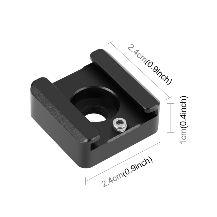 PULUZ Expand Cold Shoe Mount Adapter Microphone Flash Light Aluminum Alloy Holder Bracket, PULUZ Expand Cold Shoe