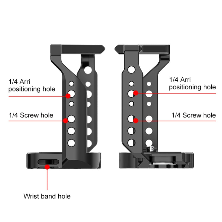 For Sony ZV-E1 PULUZ Aluminum Alloy Camera Cage Stabilizer (Black)