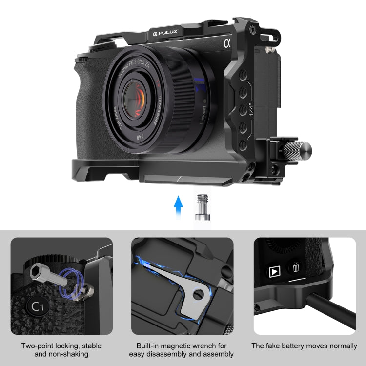 For  Sony A6700 PULUZ Metal Camera Cage Stabilizer Rig, For Sony A6700