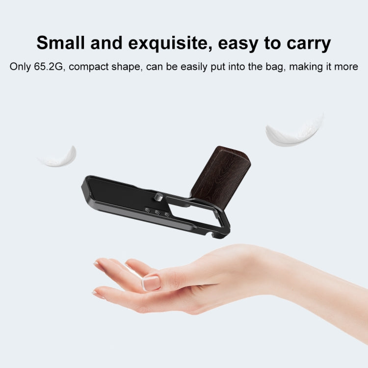 For Fujifilm X100VI PULUZ 1/4 inch Vertical Shoot Quick Release L Plate Bracket Base Holder (Black)