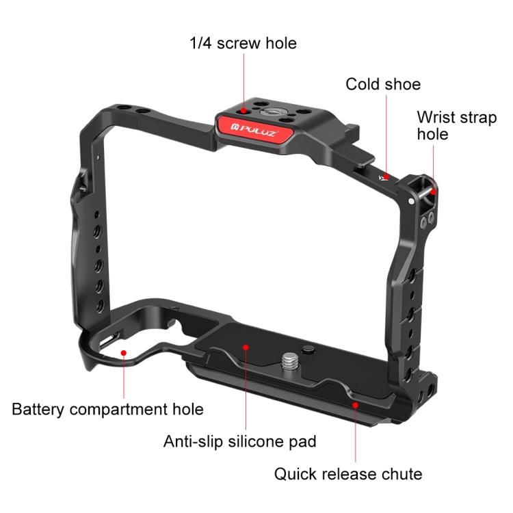 For Nikon Z6III / Z6II PULUZ Metal Camera Cage Stabilizer Rig (Black)