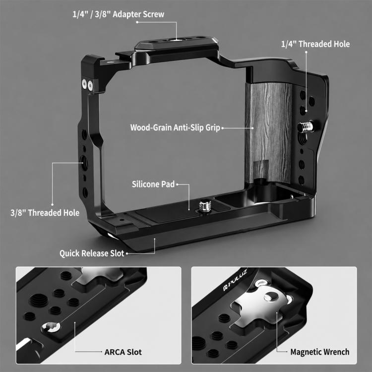For Canon EOS R50 V PULUZ Live Streaming Camera Cage Expansion Mount Frame, For Canon EOS R50 V