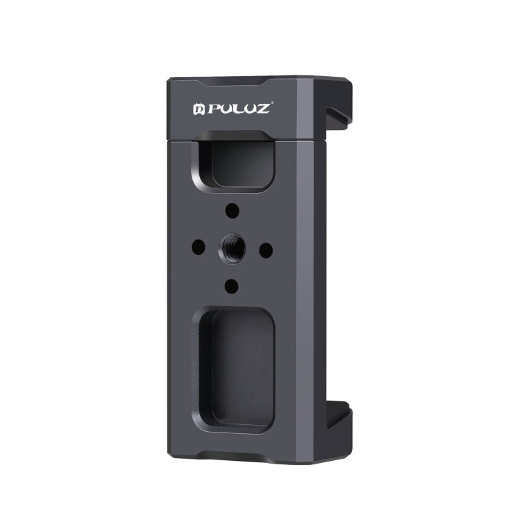 PULUZ Cold Shoes Aluminum Alloy Phone Clamp Holder Bracket(Black)