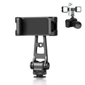 PULUZ Z-axis 360 Rotation Cold Shoes Aluminum Alloy Phone Clamp Holder Bracket (Black)