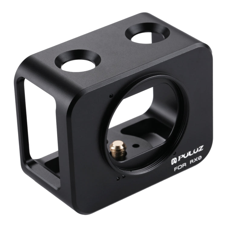 PULUZ for Sony RX0 Aluminum Alloy Protective Cage + 37mm UV Filter Lens + Lens Sunshade with Screws and Screwdrivers(Black)