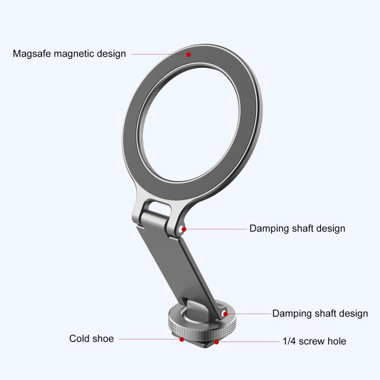 Foldable MagSafe Magnet Cold Shoe On-Camera Phone Mount, Cold Shoe Mount