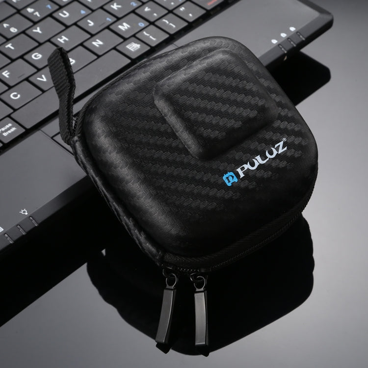 PULUZ Mini Portable Carbon Fiber Storage Bag for DJI OSMO Action, GoPro, Mijia, Xiaoyi and other Similar Size Cameras