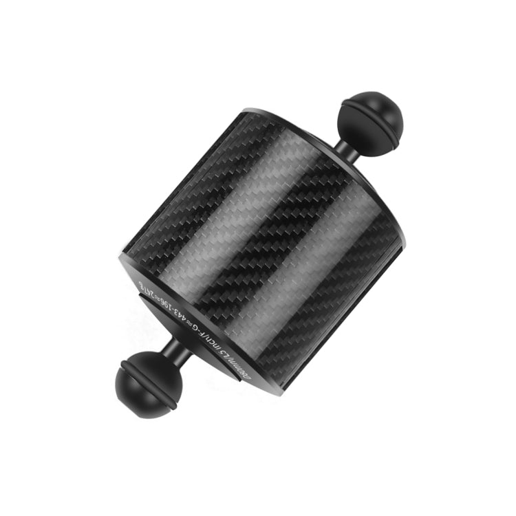 PULUZ 6.1 inch 15.5cm Length 80mm Diameter Dual Balls Carbon Fiber Floating Arm, Ball Diameter: 25mm, Buoyancy: 400g Phone
