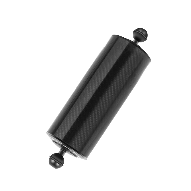 PULUZ 10.82 inch 27.5cm Length 80mm Diameter Dual Balls Carbon Fiber Floating Arm, Ball Diameter: 25mm, Buoyancy: 800g