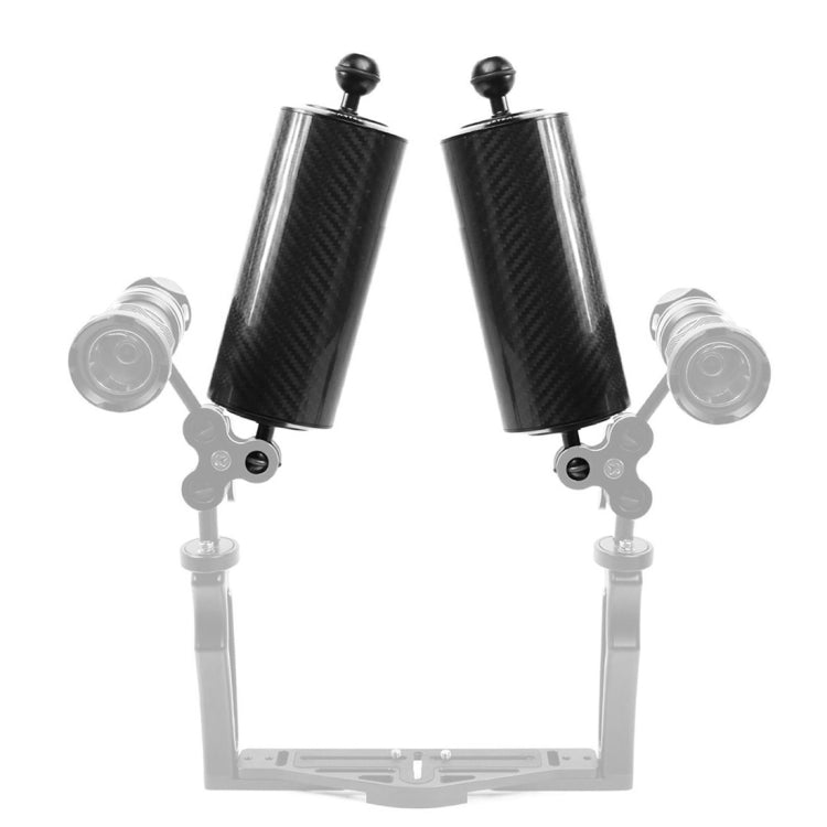 PULUZ 10.0 inch 25.4cm Length 80mm Diameter Dual Balls Carbon Fiber Floating Arm, Ball Diameter: 25mm, Buoyancy: 800g, 10 inch 800g Buoyancy