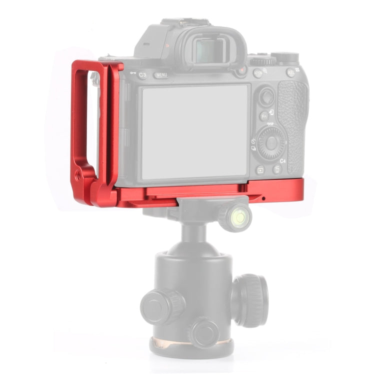 PULUZ 1/4 inch Vertical Shoot Quick Release L Plate Bracket Base Holder for Sony A9 (ILCE-9) / A7 III/ A7R III, For Sony A9 (Red), For Sony A9 (Black)