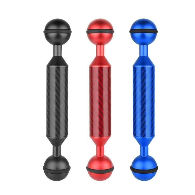 PULUZ 5 inch 13cm Length 20.8mm Diameter Dual Balls Carbon Fiber Floating Arm, Ball Diameter: 25mm, 5 inch Blue, 5 inch Red, 5 inch Black