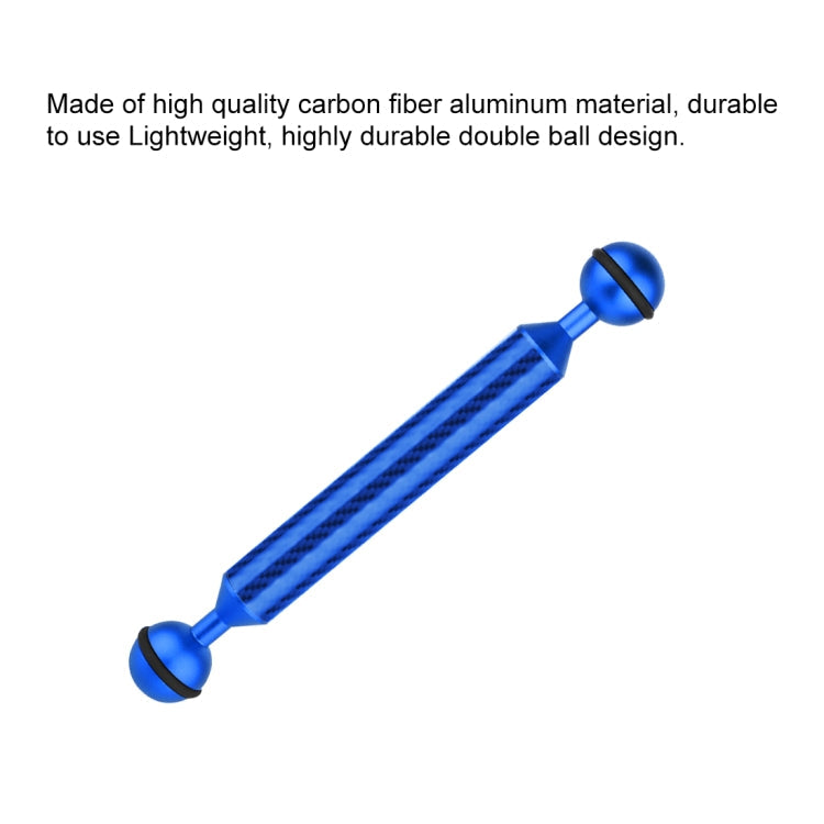 PULUZ  7 inch 18cm Length 20.8mm Diameter Dual Balls Carbon Fiber Floating Arm, Ball Diameter: 25mm, 7 inch Blue, 7 inch Red, 7 inch Black