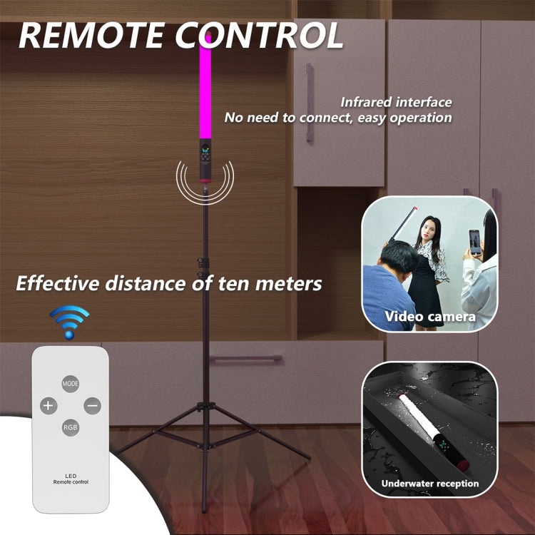 PULUZ RGB 114 LEDs Waterproof Photography Handheld Light Stick with Remote Control(Red)