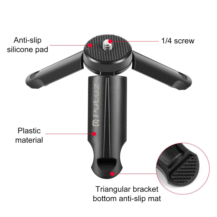 PULUZ Portable Folding Plastic Tripod for Cell Phones