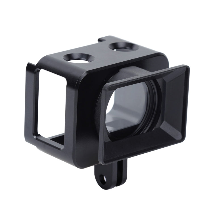 PULUZ Aluminum Alloy Protective Cage + 37mm UV Filter Lens + Lens Sunshade with Screws and Screwdrivers for Sony RX0 / RX0 II(Black)