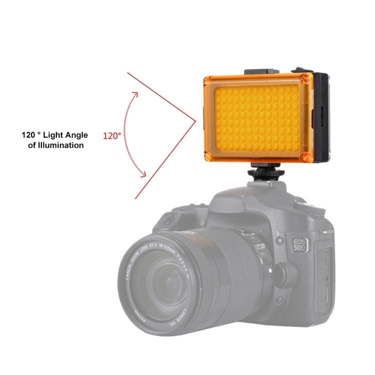 PULUZ Pocket 104 LED 1800LM Vlogging Studio Light with White & Orange Filters for Canon, Nikon, DSLR