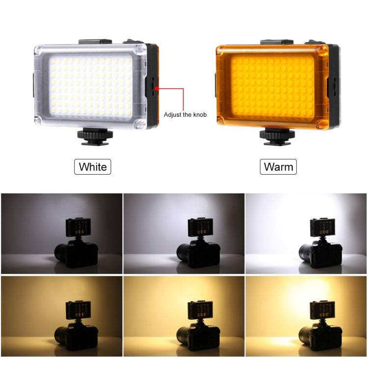 PULUZ Pocket 104 LED 1800LM Vlogging Studio Light with White & Orange Filters for Canon, Nikon, DSLR