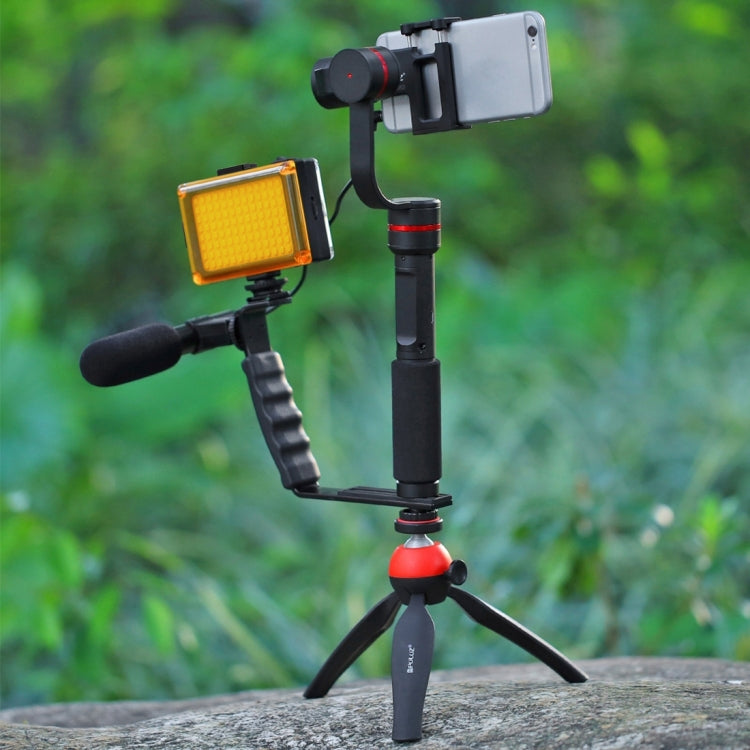 PULUZ Pocket 104 LED 1800LM Vlogging Studio Light with White & Orange Filters for Canon, Nikon, DSLR