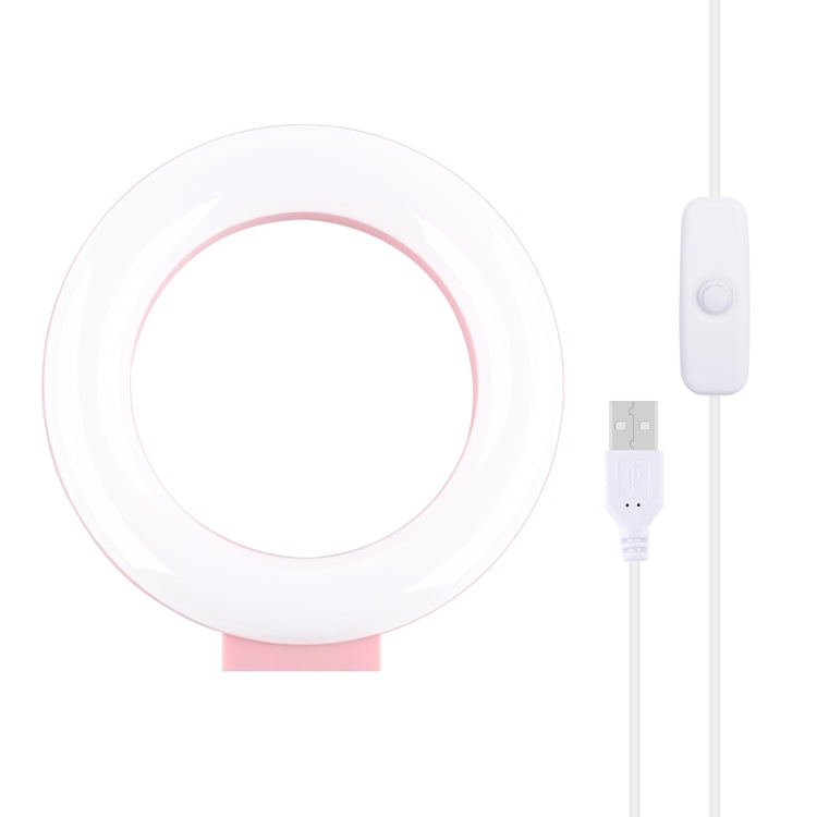 PULUZ 4.7 inch 12cm USB White Light LED Ring Vlogging Photography Video Lights(Pink)