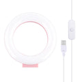 PULUZ 4.7 inch 12cm USB White Light LED Ring Vlogging Photography Video Lights(Pink)