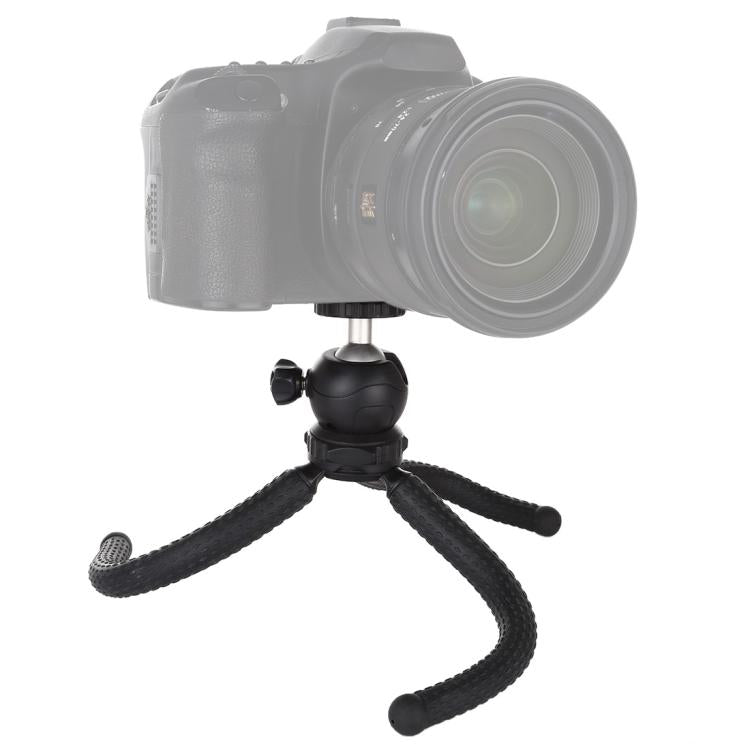 PULUZ Mini Octopus Flexible Tripod Holder with Ball Head for DJI, Insta360, GoPro and Other Action Cameras, SLR Cameras, Cellphone, Size: 25cmx4.5cm, 25cm Tripod