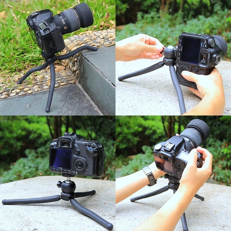 PULUZ Mini Octopus Flexible Tripod Holder with Ball Head for DJI, Insta360, GoPro and Other Action Cameras, SLR Cameras, Cellphone, Size: 25cmx4.5cm, 25cm Tripod