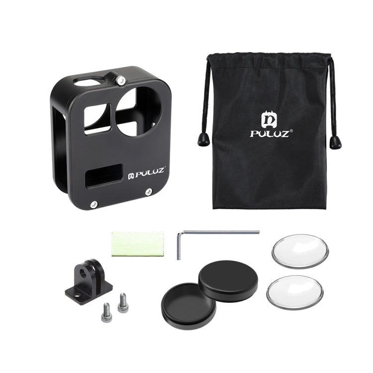 PULUZ Housing Shell CNC Aluminum Alloy Protective Cage for GoPro Max(Black)