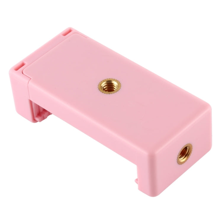 PULUZ Selfie Sticks Tripod Mount Phone Clamp with 1/4 inch Screw Holes & Cold Shoe Base, Clamp Black, Clamp Pink