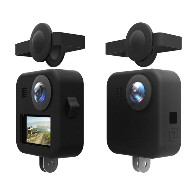 PULUZ for GoPro Max Dual Lens Caps Case + Body Silicone Protective Case(Black)