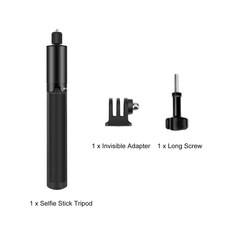 PULUZ 1.22m Retractable Invisible Selfie Stick with Tripod For Insta360 X4 / X3