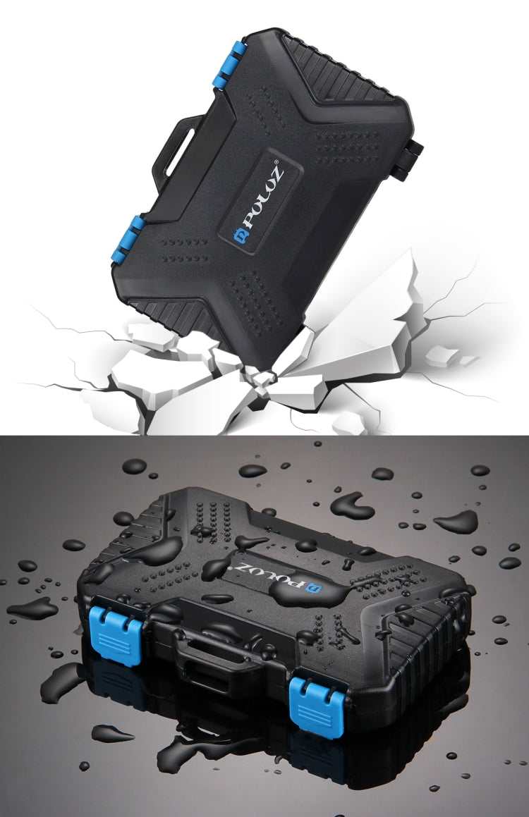 PULUZ 27 in 1 Memory Card Case for 4CF + 8SD + 9TF + 1Card PIN + 1Standard SIM + 2Micro-SIM + 2Nano-SIM, 27 in 1