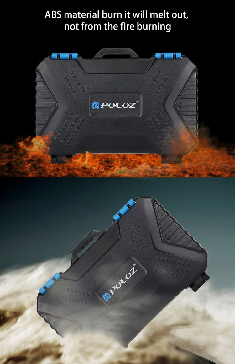 PULUZ 27 in 1 Memory Card Case for 4CF + 8SD + 9TF + 1Card PIN + 1Standard SIM + 2Micro-SIM + 2Nano-SIM, 27 in 1