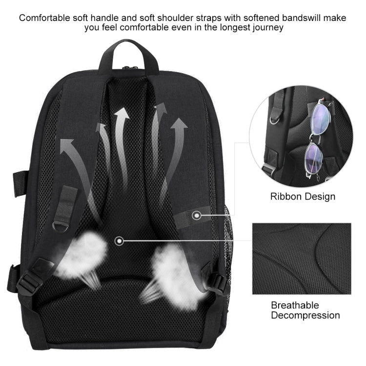 PULUZ Outdoor Portable Waterproof Scratch-proof Dual Shoulders Backpack Handheld PTZ Stabilizer Camera Bag with Rain Cover for Digital Camera, DJI Ronin-SC / Ronin-S(Black)