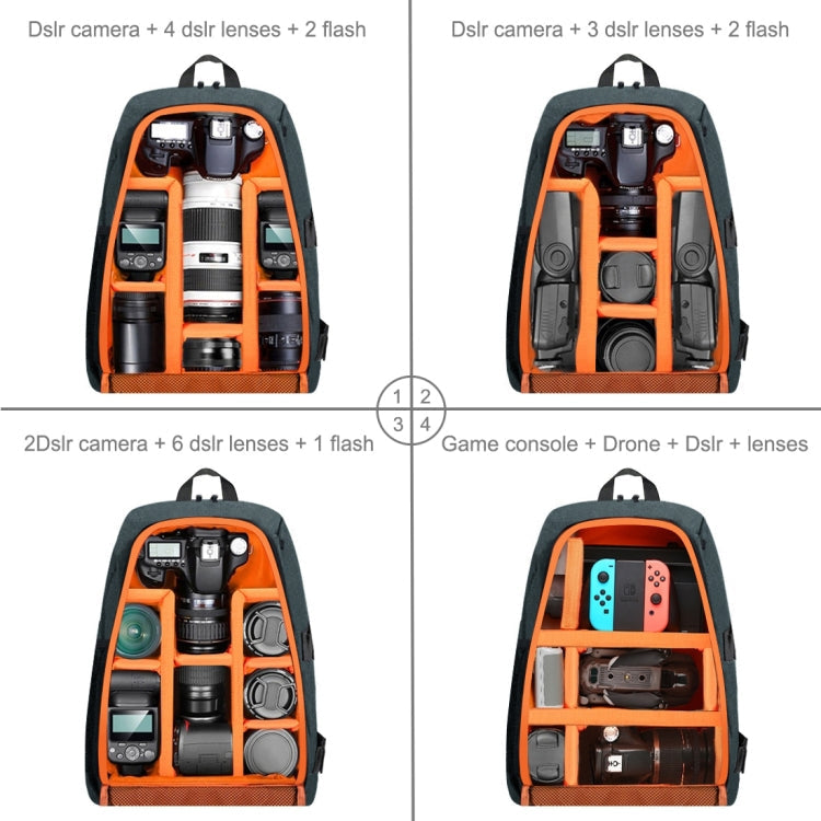 PULUZ Outdoor Portable Waterproof Scratch-proof Dual Shoulders Backpack Handheld PTZ Stabilizer Camera Bag with Rain Cover for Digital Camera, DJI Ronin-SC / Ronin-S, Backpack(Grey), Backpack(Black)