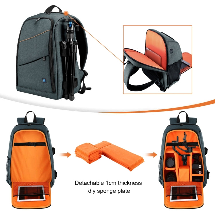 PULUZ Outdoor Portable Waterproof Scratch-proof Dual Shoulders Backpack Handheld PTZ Stabilizer Camera Bag with Rain Cover for Digital Camera, DJI Ronin-SC / Ronin-S, Backpack(Grey), Backpack(Black)