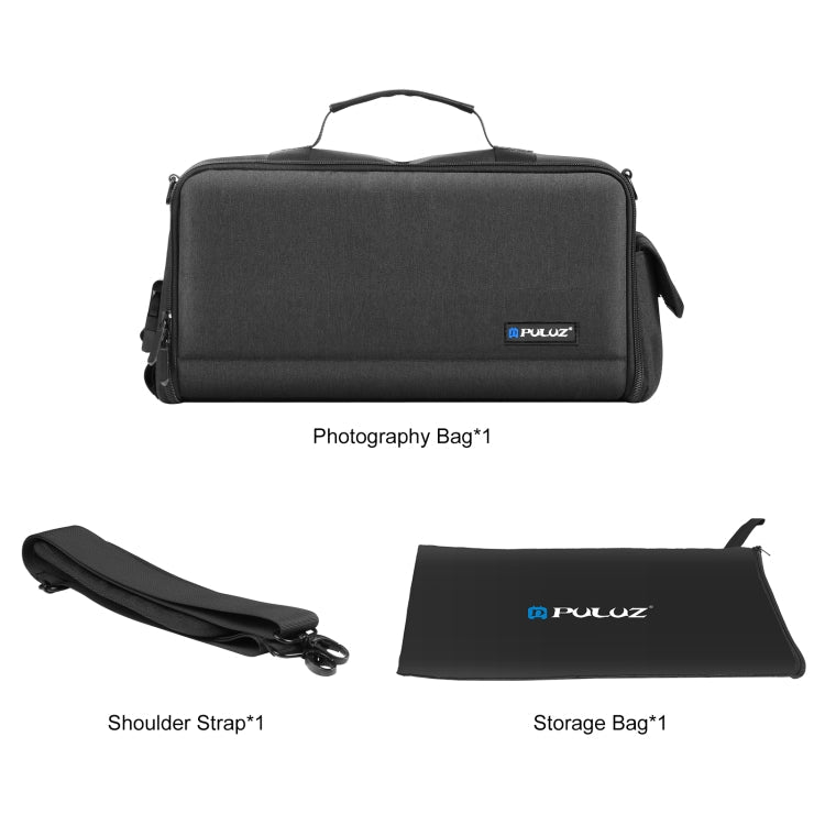 PULUZ Portable Camera Crossbody Shoulder Bag Digital Storage Lens Bag (Black)