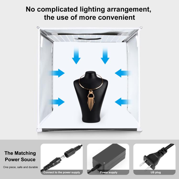PULUZ 40cm Folding Portable White Light Dimmable Photo Lighting Studio Shooting Tent Box Kit with 6 Colors (Black, Orange, White, Red, Green, Blue) Backdrops, 40cm Box(UK/AE), 40cm Box(US), 40cm Box(UK), 40cm Box(EU), 40cm Box(AU)